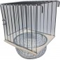 Nid extérieuret fond en métal et support en plastique 10x11x16cm