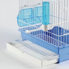 Cage Cardellina Blanche avec tiroir et grille de fond 27,5 x 17 x 24,5cm - S.T.A. Soluzioni à 20,95 € - S.T.A. Soluzioni - I0...