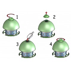 Mangeoire extérieure Space GARDEN - Modèle Vert - S.T.A. Soluzioni à 38,95 € - S.T.A. Soluzioni - M057VERDE - Mangeoires
