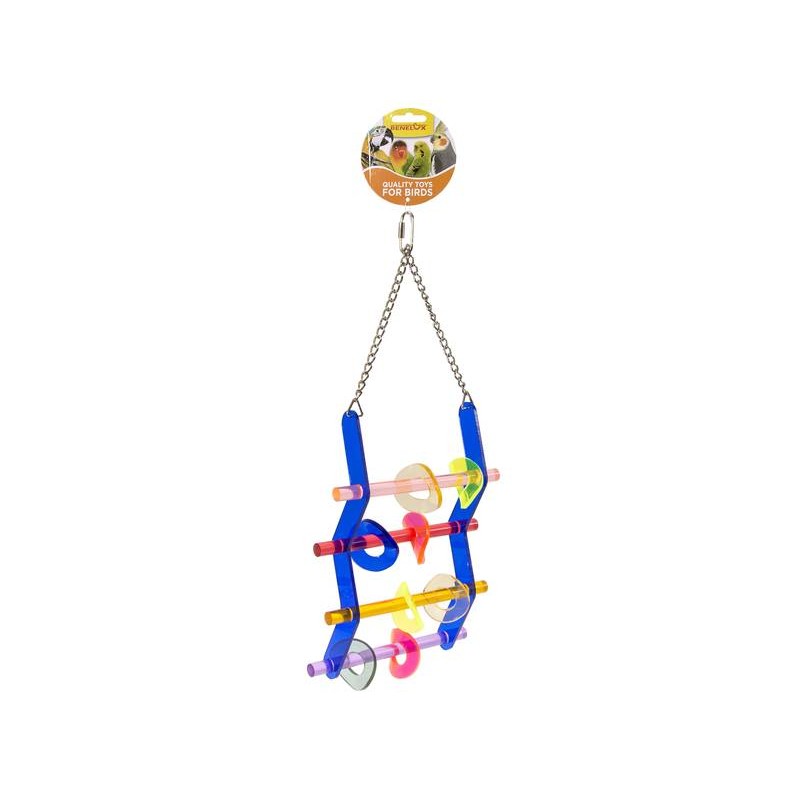 Toy Ladder acrylic with rings 14029 Kinlys 22,95 € Ornibird
