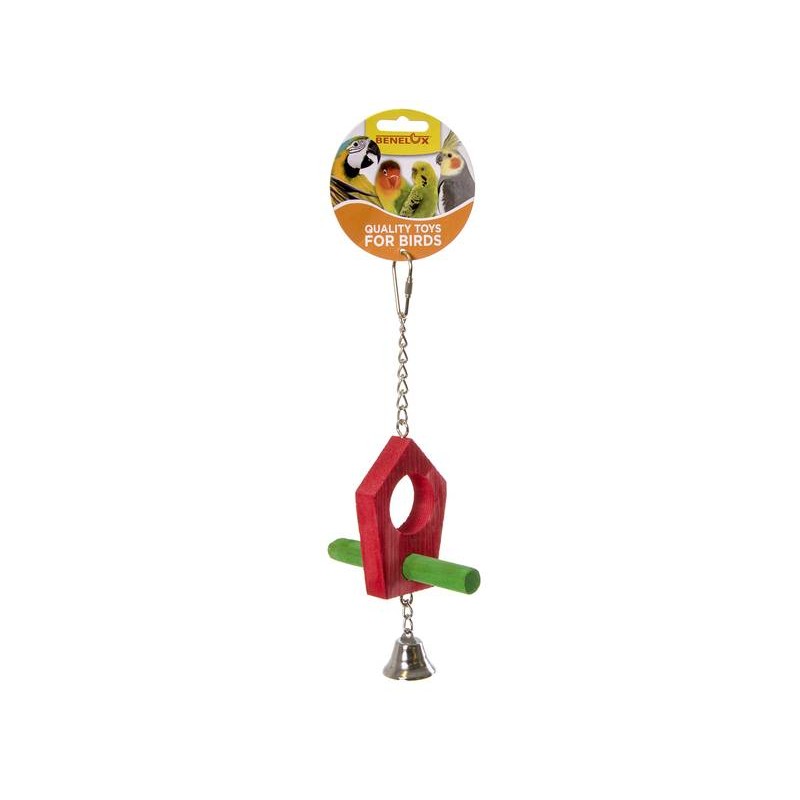 Toy wooden Pole with double bell 14005 Kinlys 7,95 € Ornibird