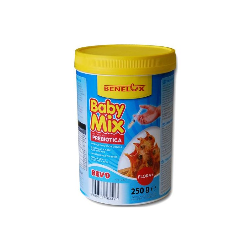 Baby Mix 250gr, food for livestock by hand with prebiotics - Benelux 16348 Kinlys 6,95 € Ornibird