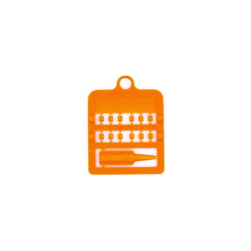 Bagues fendues E-Z par 12 pièces - Taille: 3 mm - Couleur: Orange Fluo