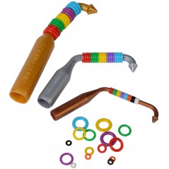 Kit et assortiment de bagues élastiques colorés - Taille: 9 mm - 6,50 € - Rings 4 Wings - 1540381057716 - Ornibird SRL