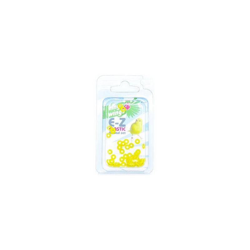 Bagues élastiques E-Z par 50 pièces - Taille: 2mm - Couleur: Jaune Bagues élastiques E-Z par 50 pièces - Taille: 2mm - Couleur: Jaune