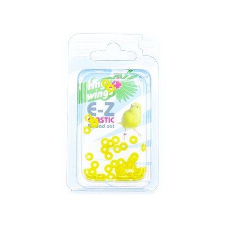 Bagues élastiques E-Z par 50 pièces - Taille: 3mm - Couleur: Jaune à 6,50 € - Rings 4 Wings - 880ERR03-Yellow - 3 mm