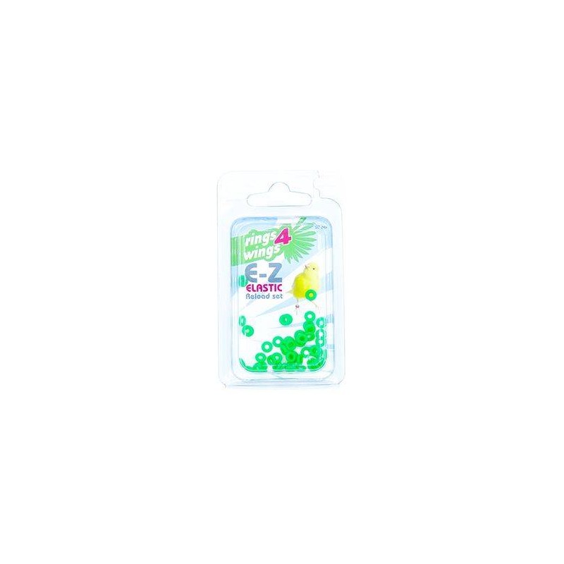 Bagues élastiques E-Z par 50 pièces - Taille: 3mm - Couleur: Vert 880ERR03-Green Rings 4 Wings 5,95 € Ornibird Bagues élastiques E-Z par 50 pièces - Taille: 3mm - Couleur: Vert 880ERR03-Green Rings 4 Wings 5,95 € Ornibird