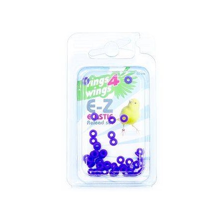 Bagues élastiques E-Z par 50 pièces - Taille: 3mm - Couleur: Violet à 6,50 € - Rings 4 Wings - 880ERR03-Violet - 3 mm