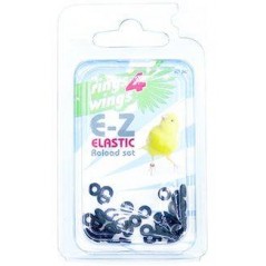 Bagues élastiques E-Z par 50 pièces - Taille: 3mm - Couleur: Noir à 6,50 € - Rings 4 Wings - 880ERR03-Black - 3 mm