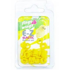 Bagues élastiques E-Z par 50 pièces - Taille: 6 mm - Couleur: Jaune 880ERR06-Yellow Rings 4 Wings 6,50 € Ornibird