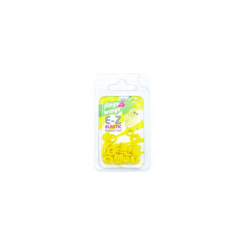 Bagues élastiques E-Z par 50 pièces - Taille: 6 mm - Couleur: Jaune 880ERR06-Yellow Rings 4 Wings 6,50 € Ornibird