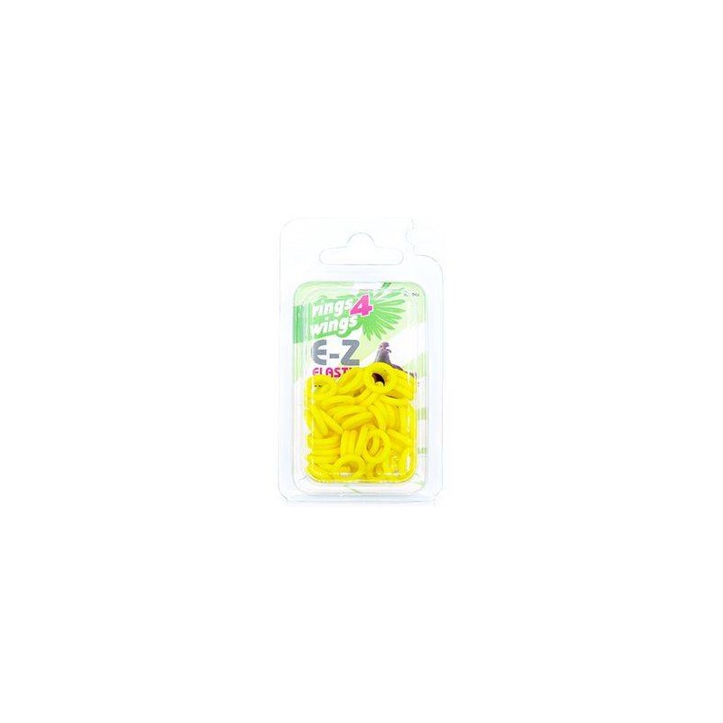 Bagues élastiques E-Z par 50 pièces - Taille: 8 mm - Couleur: Jaune 880ERR08-Yellow Rings 4 Wings 5,95 € Ornibird
