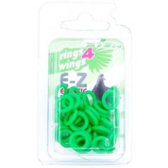 Bagues élastiques E-Z par 50 pièces - Taille: 8 mm - Couleur: Vert 880ERR08-Green Rings 4 Wings 6,50 € Ornibird