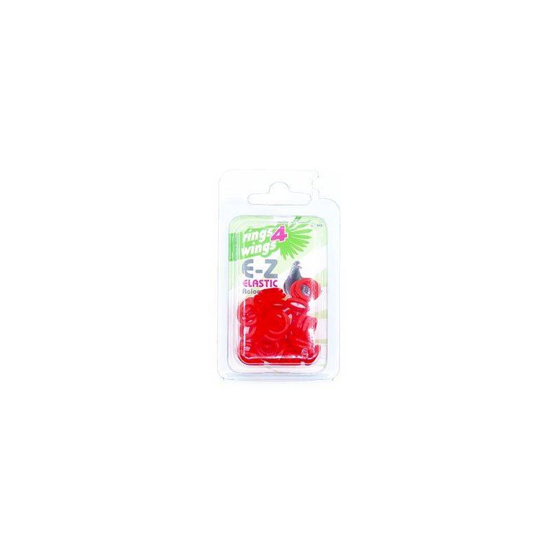 Bagues élastiques E-Z par 50 pièces - Taille: 8 mm - Couleur: Rouge 880ERR08-Red Rings 4 Wings 6,50 € Ornibird