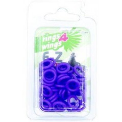 Bagues élastiques E-Z par 50 pièces - Taille: 8 mm - Couleur: Violet 880ERR08-Violet Rings 4 Wings 6,50 € Ornibird