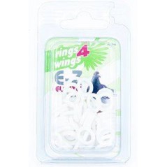 Bagues élastiques E-Z par 50 pièces - Taille: 8 mm - Couleur: Blanc 880ERR08-White Rings 4 Wings 5,95 € Ornibird