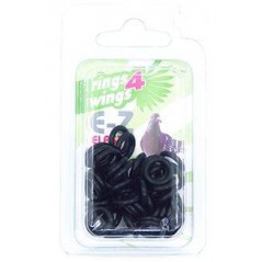 Bagues élastiques E-Z par 50 pièces - Taille: 8 mm - Couleur: Noir 880ERR08-Black Rings 4 Wings 5,95 € Ornibird
