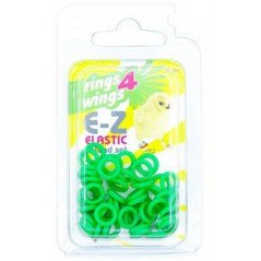 Bagues élastiques E-Z par 50 pièces - Taille: 6 mm - Couleur: Vert 880ERR06-Green Rings 4 Wings 6,50 € Ornibird