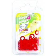Bagues élastiques E-Z par 50 pièces - Taille: 6 mm - Couleur: Rouge 880ERR06-Red Rings 4 Wings 6,50 € Ornibird