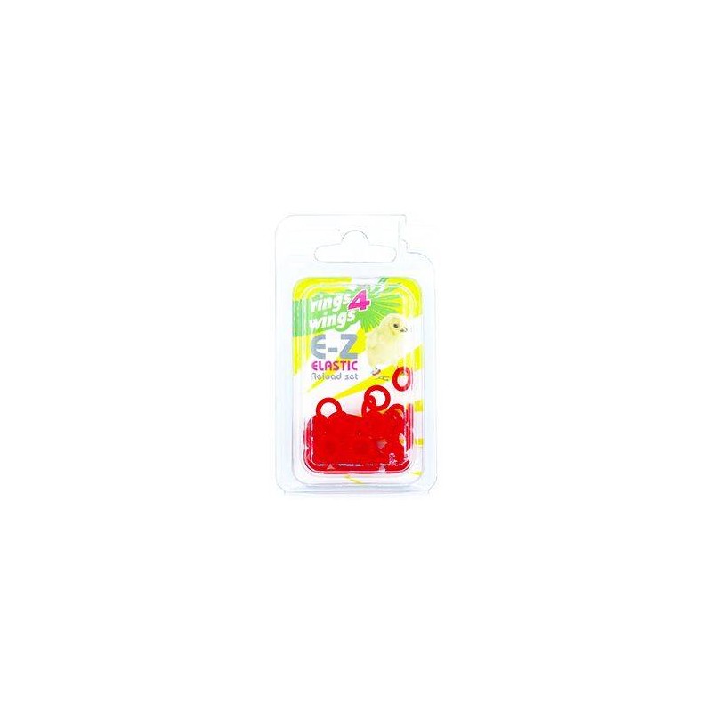 Bagues élastiques E-Z par 50 pièces - Taille: 6 mm - Couleur: Rouge 880ERR06-Red Rings 4 Wings 6,50 € Ornibird