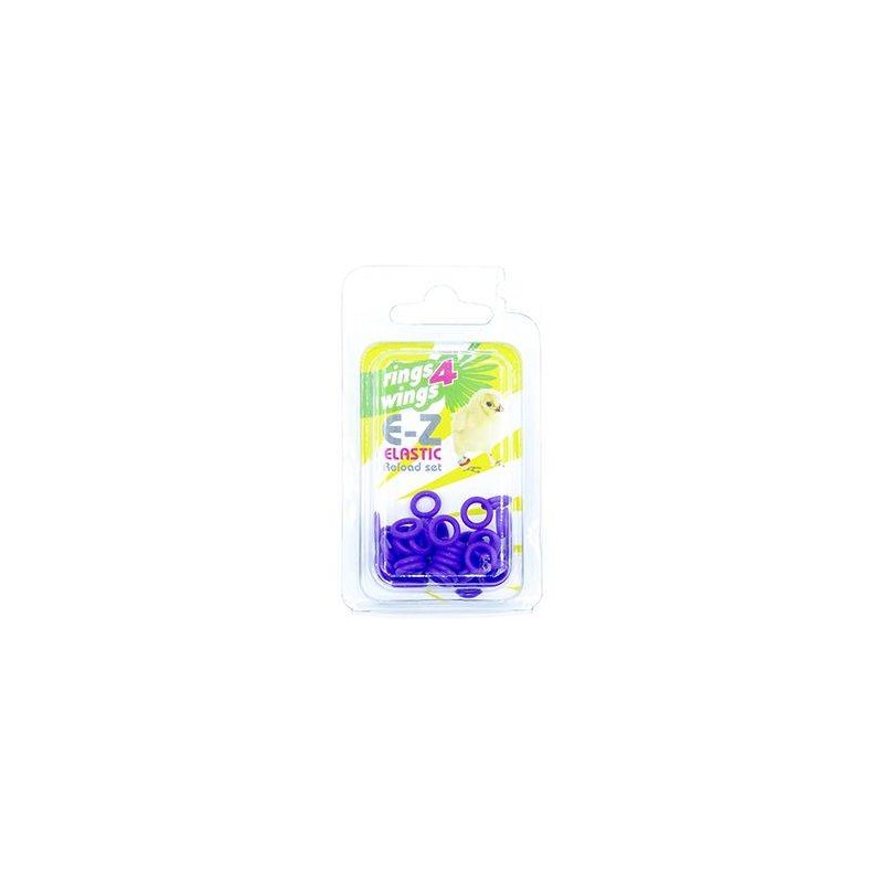 Bagues élastiques E-Z par 50 pièces - Taille: 4.5mm - Couleur: Violet Bagues élastiques E-Z par 50 pièces - Taille: 4.5mm - Couleur: Violet