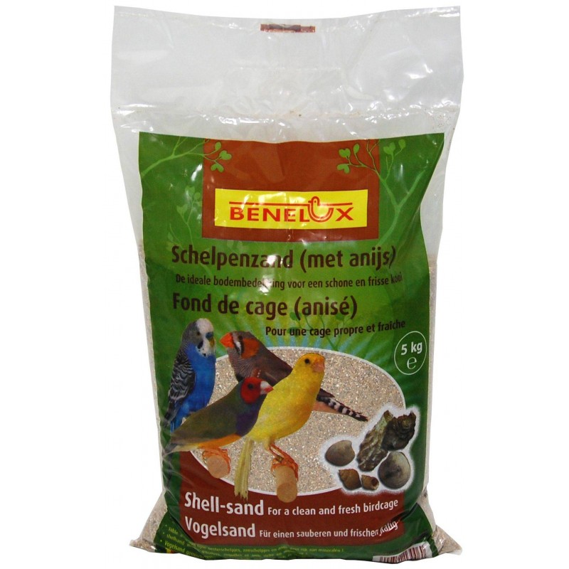 Sable anisé brun pour fond de cage 5kg - Benelux