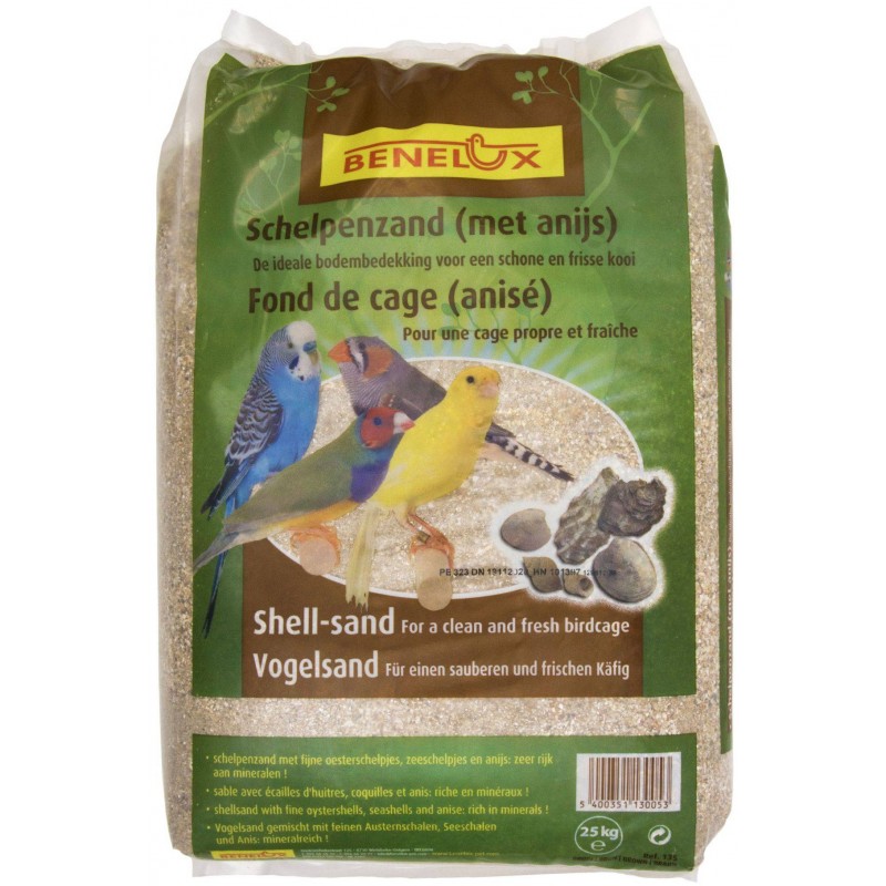 Sable anisé brun pour fond de cage 25kg - Benelux 135 Kinlys 9,75 € Ornibird