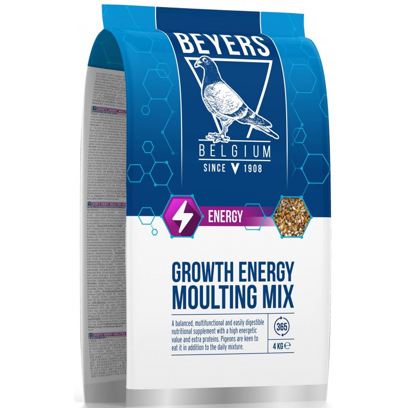 Growth Energy Moulting Mix (complément énergétique) 4kg - Beyers Plus Growth Energy Moulting Mix (complément énergétique) 4kg - Beyers Plus