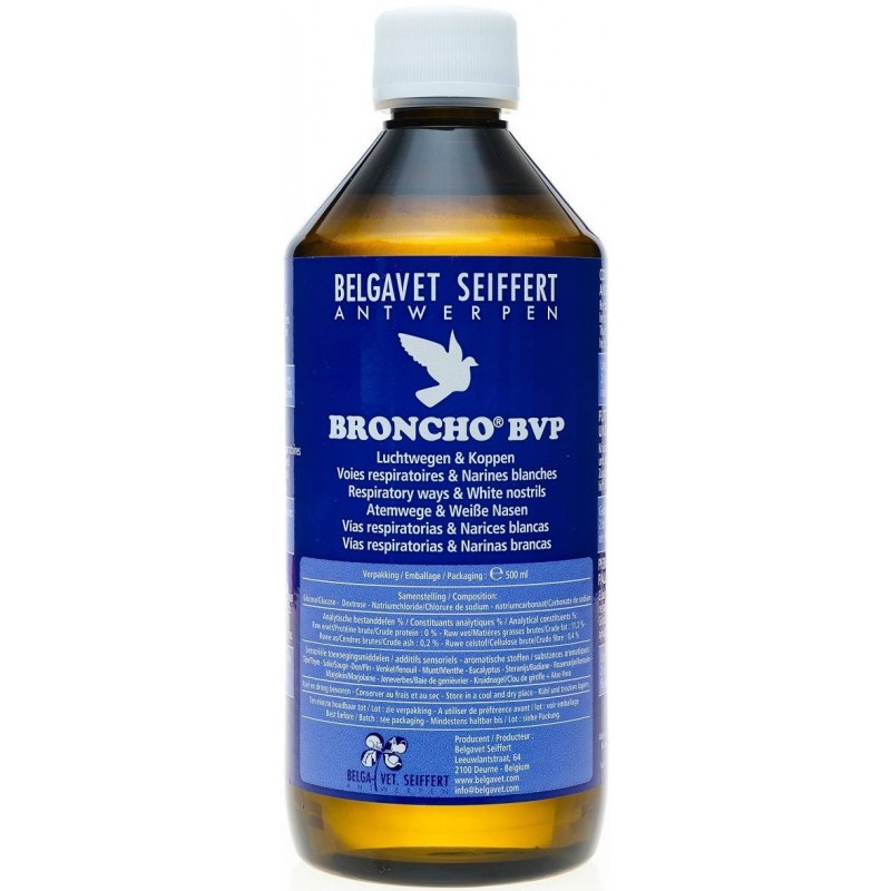 Broncho BVP (voies respiratoires) 500ml - Belgavet Broncho BVP (voies respiratoires) 500ml - Belgavet