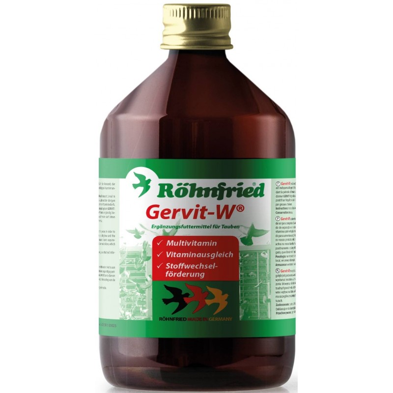Gervit-W (mulivitamine for the entire year) 500ml - Röhnfried - Dr. Hesse Tierpharma GmbH & Co. KG 79005 Röhnfried - Dr Hesse...