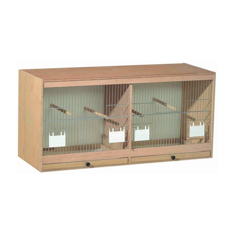 Cage d'élévage en bois, facade avec portes-mangeoires 80x40x30cm 14733 Kinlys 93,18 € Ornibird