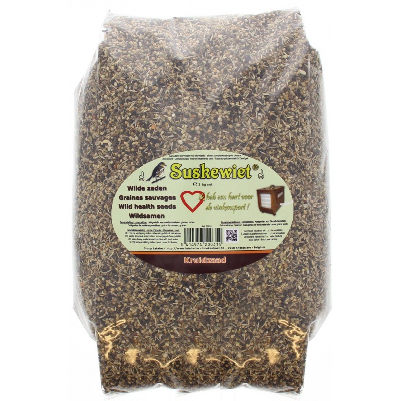 Graines sauvages pour Pinsons 3kg - Suskewiet Graines sauvages pour Pinsons 3kg - Suskewiet