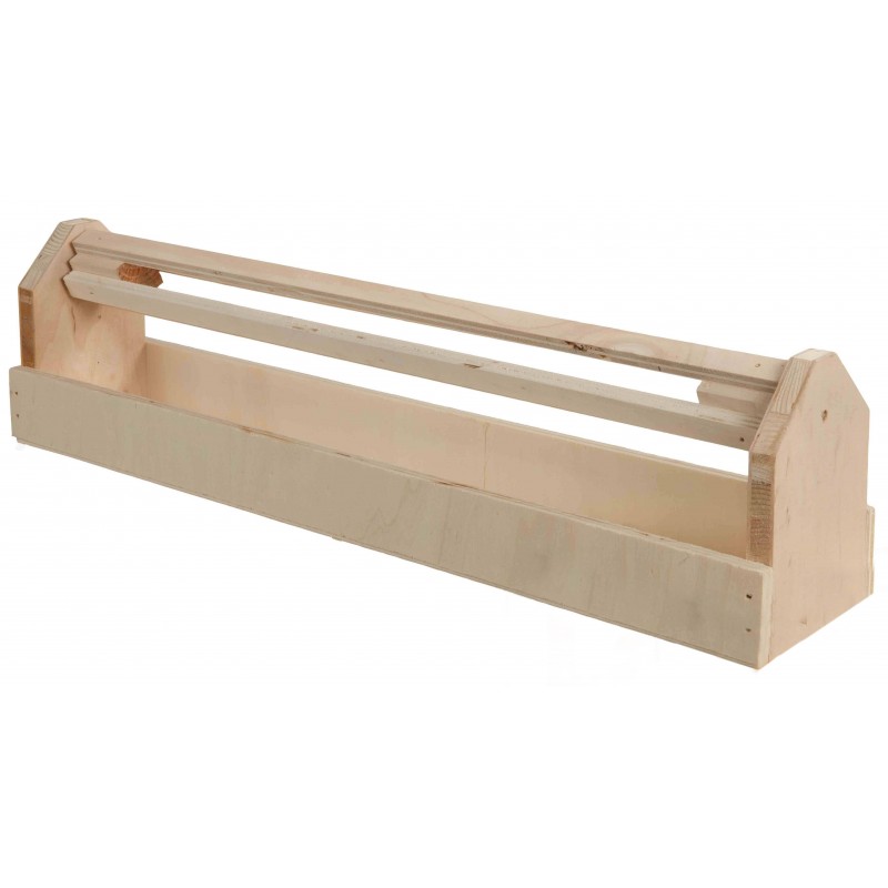 Mangeoire en bois avec rouleau - 120cm