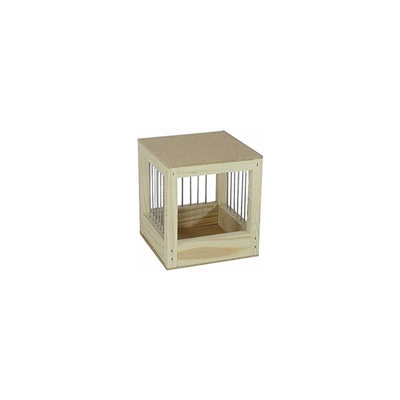 Nichoir grillagé en bois 11,6x11,6x14,3cm Nichoir grillagé en bois 11,6x11,6x14,3cm