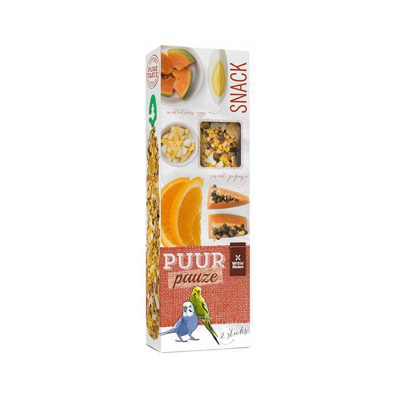 Puur Pauze Sticks Perruche Papaye et Orange 60gr- Witte Molen 654886 Witte Molen 1,95 € Ornibird