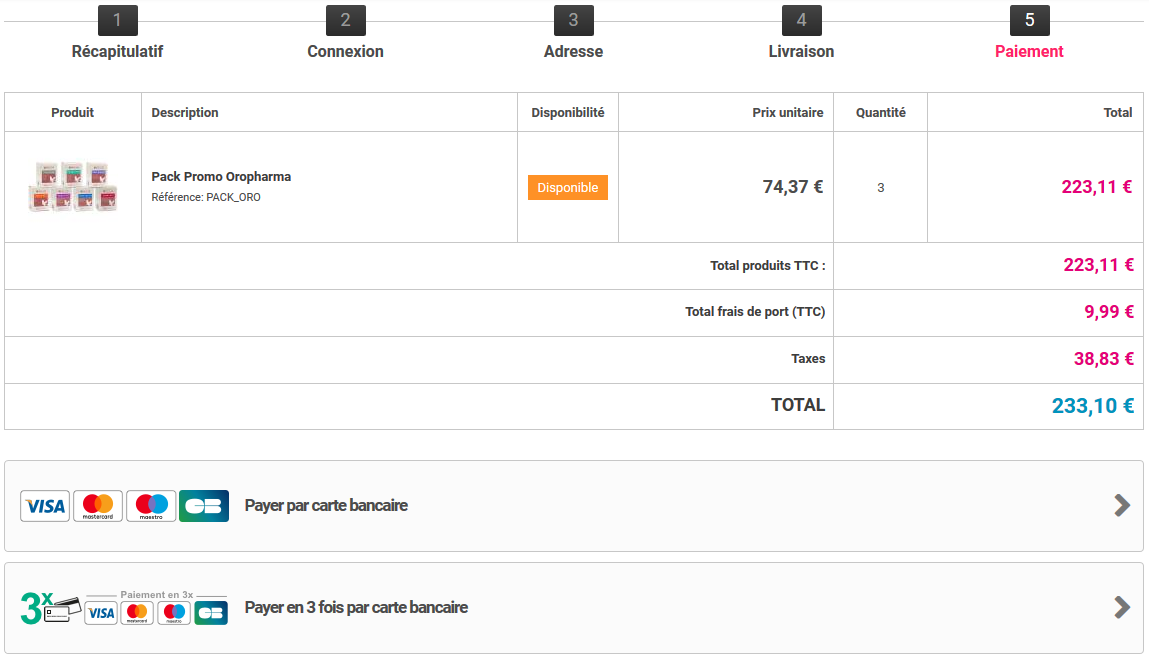 Paiement en plusieurs fois
